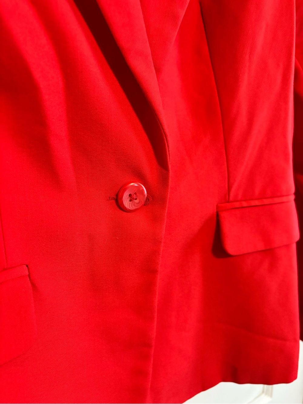 Metaphor Bright Red Women's Tailored Blazer - Picture 3 of 7
